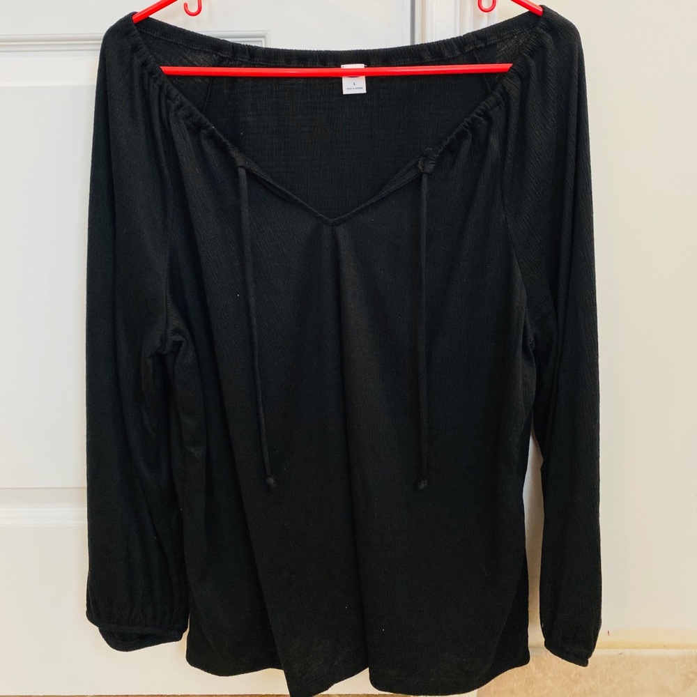Old Navy Black Long Sleeved Shirt Large Comfy